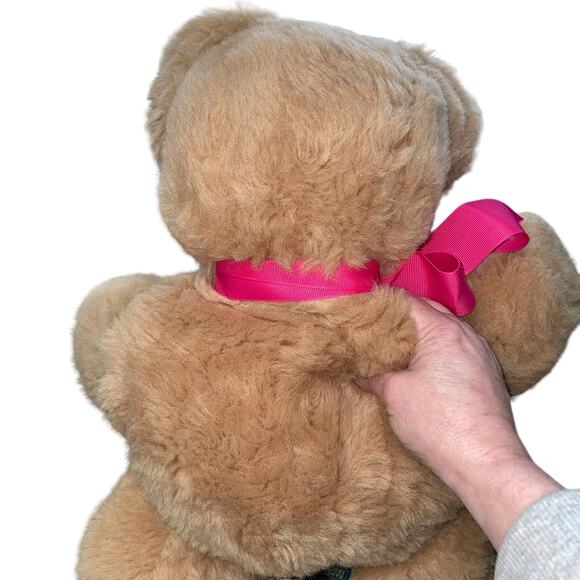 Maine Bear Factory Plush Teddy Bear Stuffed Animal Nursery Pink Ribbon 16" - Picture 6 of 11